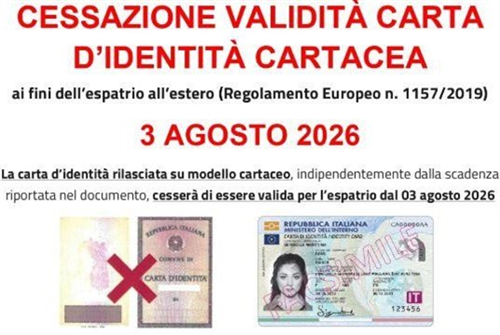 Cessazione carte d'identità cartacee
